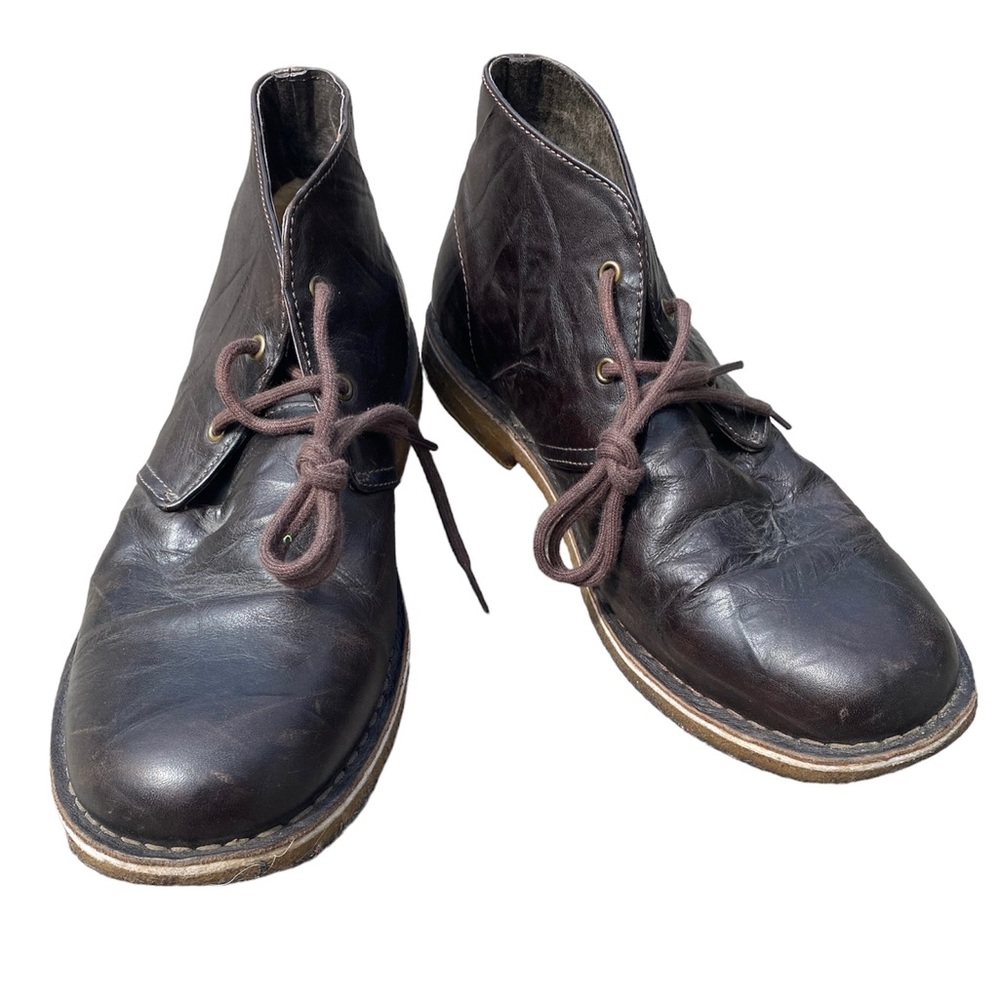 Mens ugg dress shoes size 9.5 genuine leather brown and tan